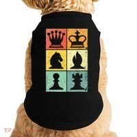 Retro Chess Player Chess Pieces Doggie Tank thumb 0