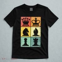 Retro Chess Player Chess Pieces T-Shirt thumb 5