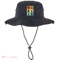 Retro Chess Player Chess Pieces Bucket Hat thumb 0