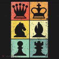 Retro Chess Player Chess Pieces Pajama Set thumb 2