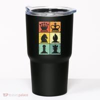 Retro Chess Player Chess Pieces Tumbler thumb 0