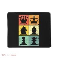 Retro Chess Player Chess Pieces Mousepad thumb 0