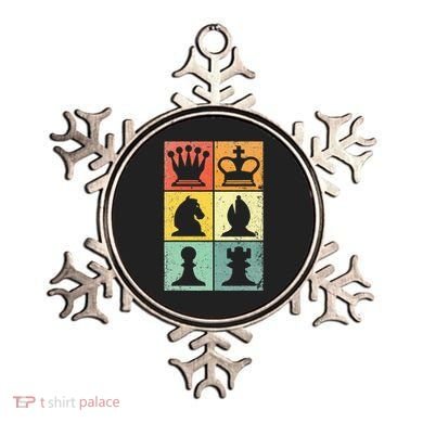 Retro Chess Player Chess Pieces Ornament