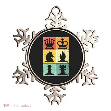 Retro Chess Player Chess Pieces Ornament