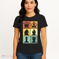 Retro Chess Player Chess Pieces Women's T-Shirt thumb 4