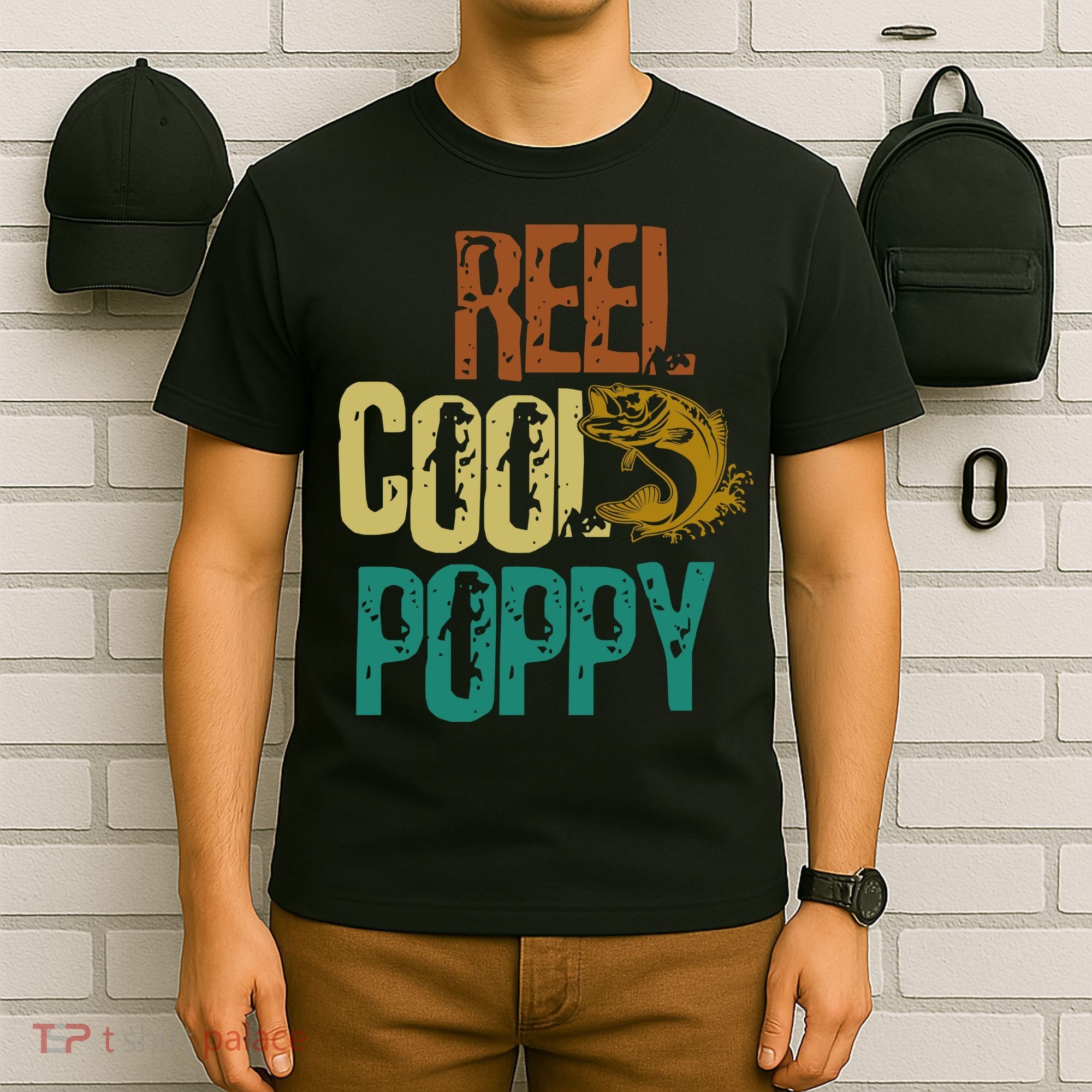 Reel Cool Poppy Vintage Fishing T-Shirt
