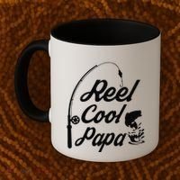 Reel Cool Papa Fishing Fathers Day Dad Birthday Gift Coffee Mug thumb 2