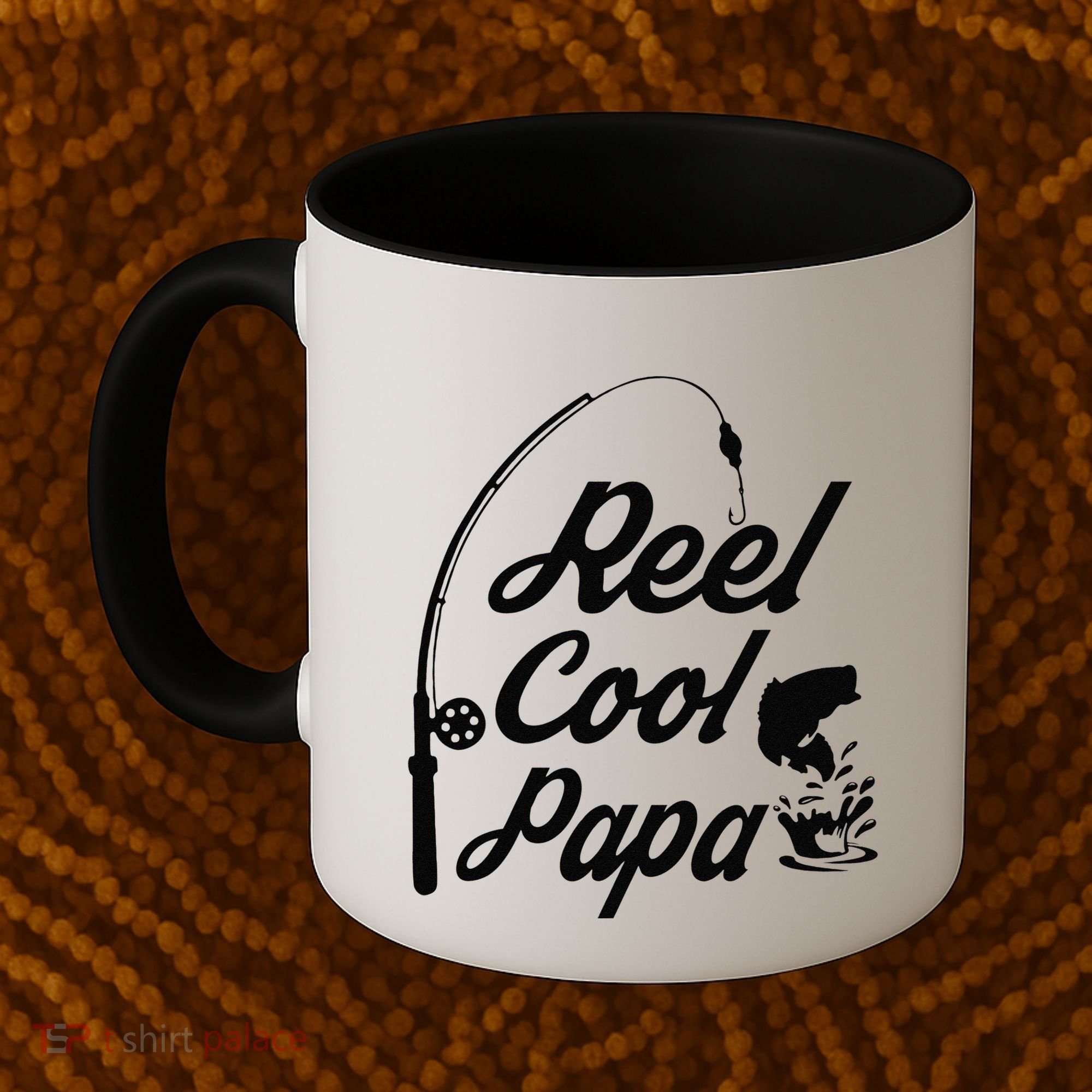 Reel Cool Papa Fishing Fathers Day Dad Birthday Gift Coffee Mug