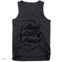 Reel Cool Papa Fishing Fathers Day Dad Birthday Gift Tank Top thumb 0