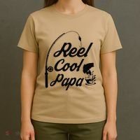 Reel Cool Papa Fishing Fathers Day Dad Birthday Gift T-Shirt thumb 4