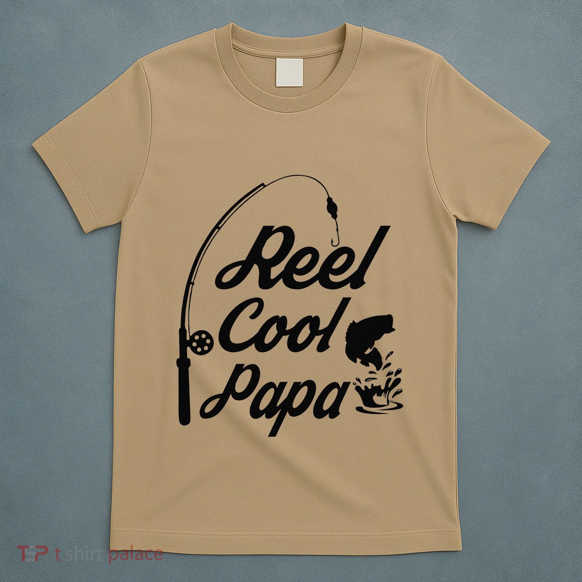 Reel Cool Papa Fishing Fathers Day Dad Birthday Gift T-Shirt