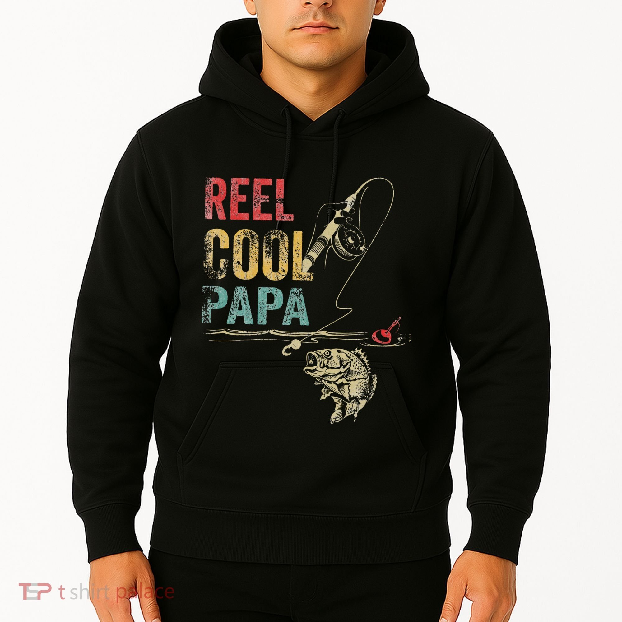 Reel Cool Papa Fish Fishing Father's Day Hoodie