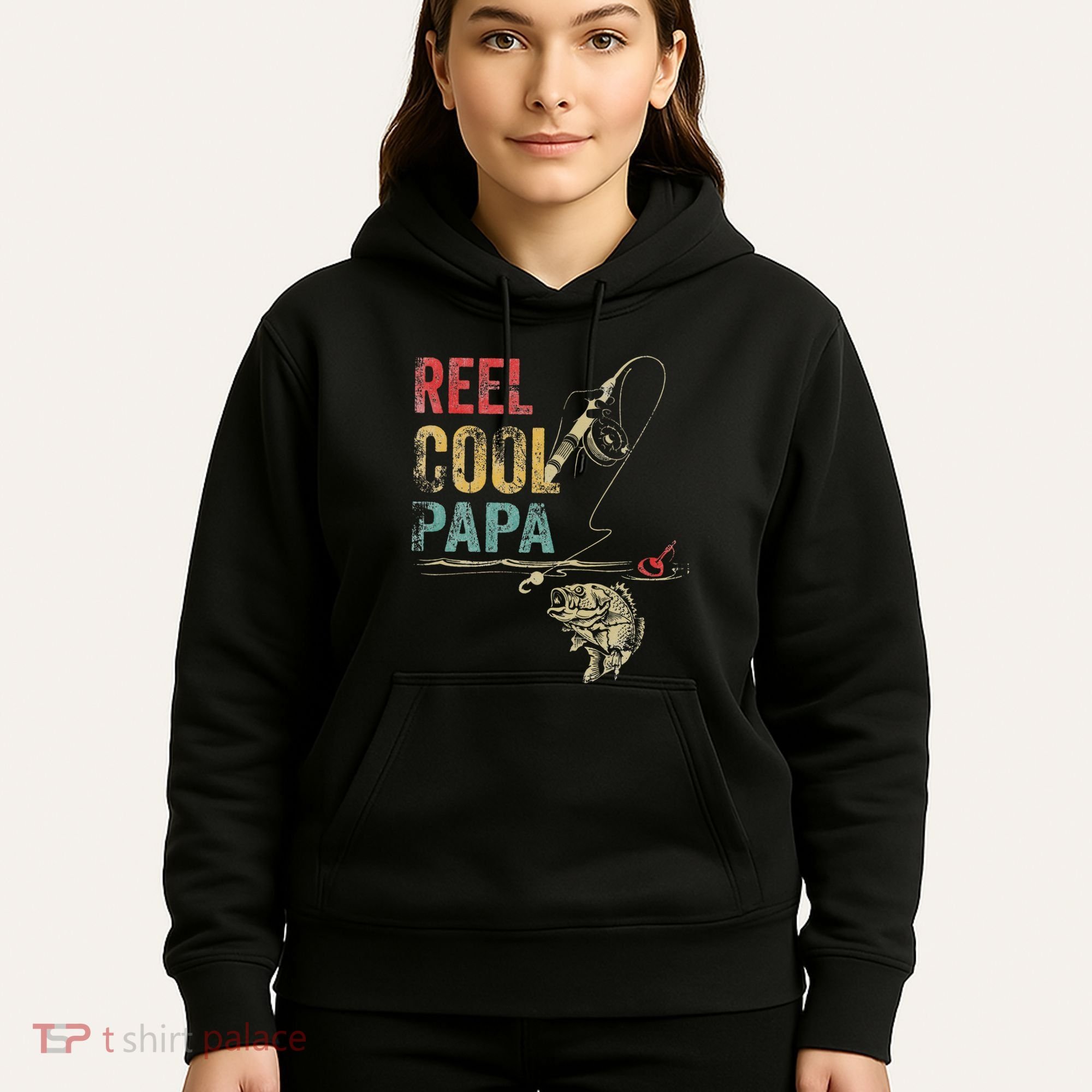 Reel Cool Papa Fish Fishing Father's Day Hoodie