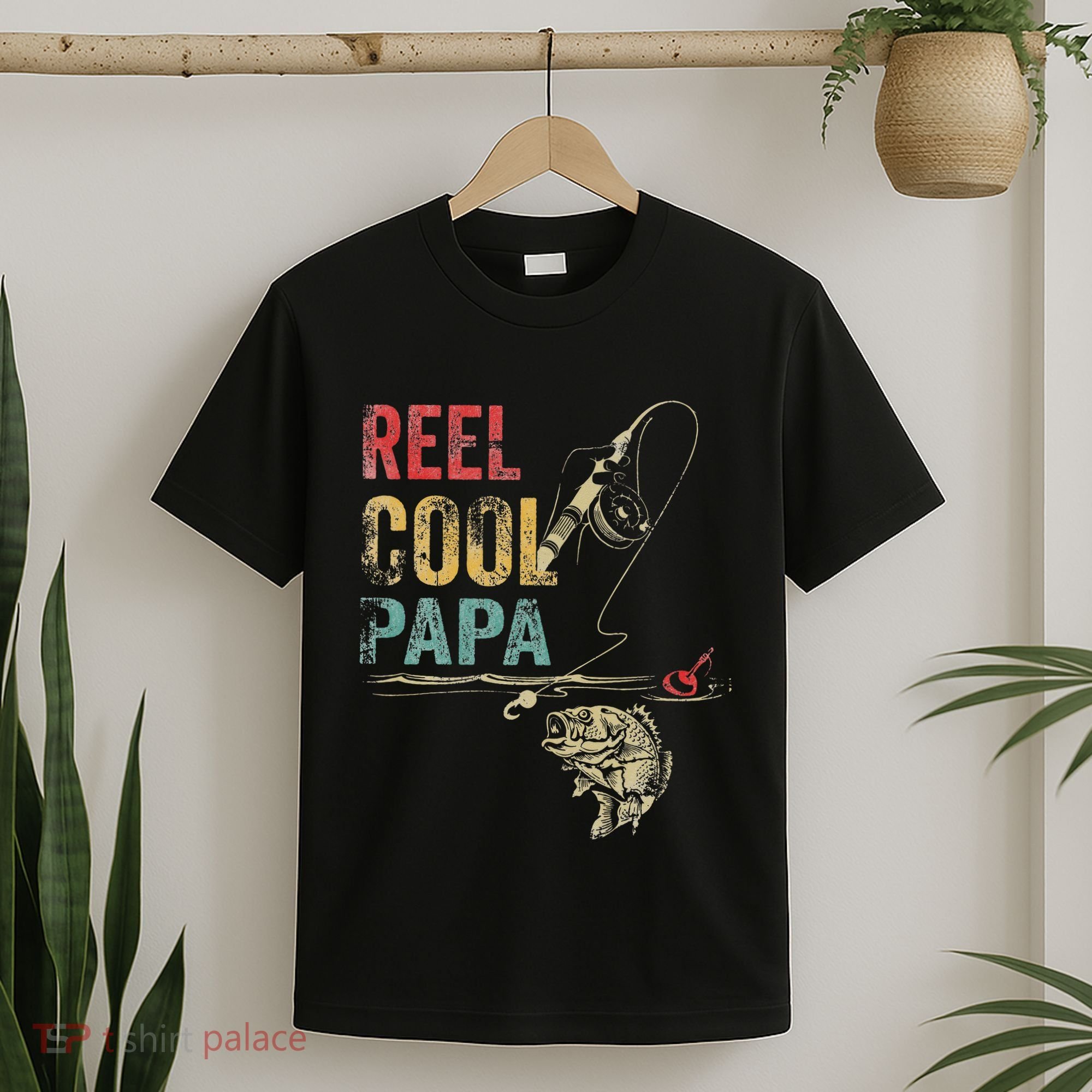 Reel Cool Papa Fish Fishing Father's Day T-Shirt