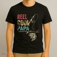 Reel Cool Papa Fish Fishing Father's Day T-Shirt thumb 3