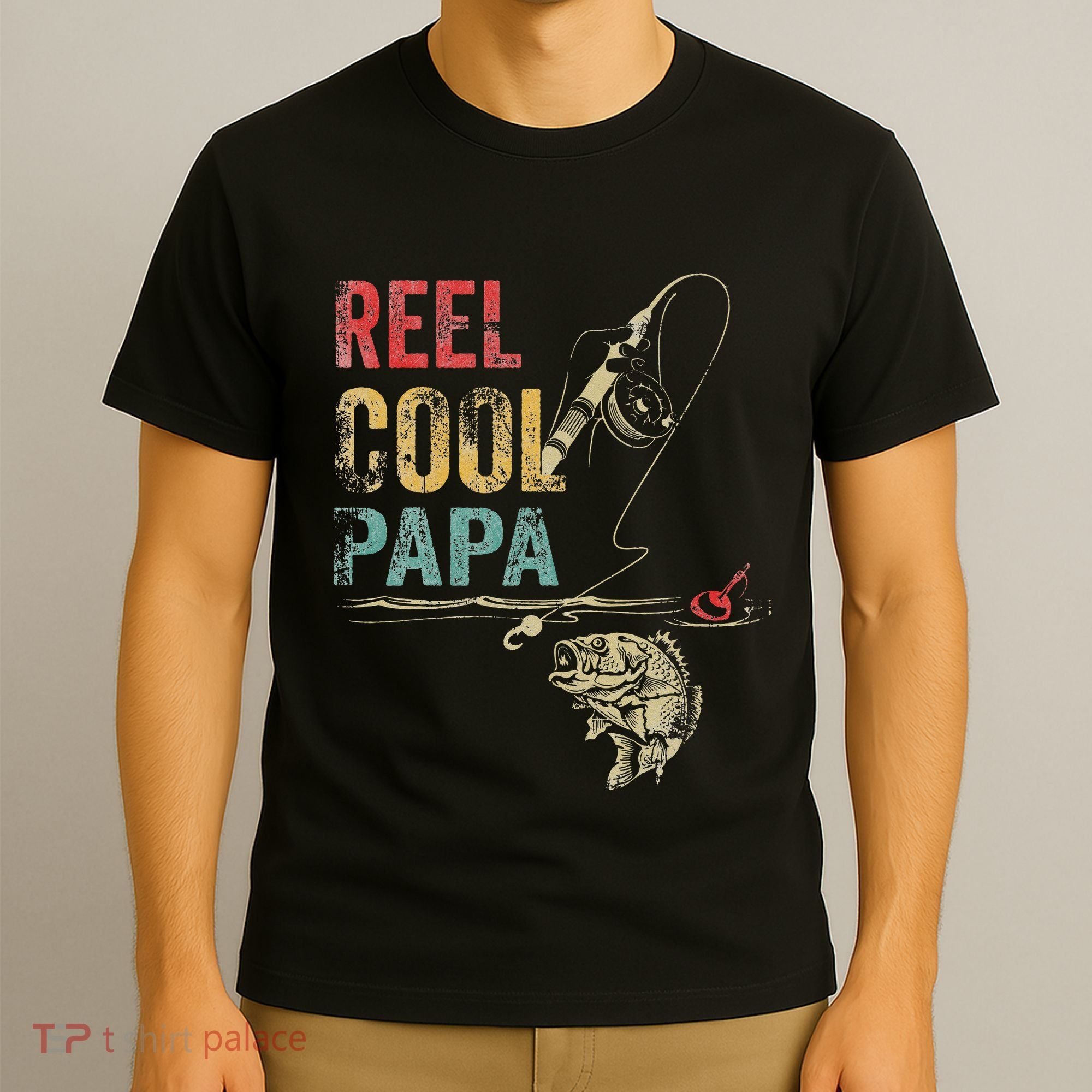 Reel Cool Papa Fish Fishing Father's Day T-Shirt