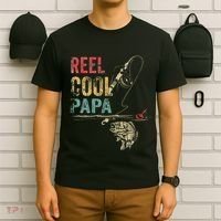 Reel Cool Papa Fish Fishing Father's Day T-Shirt thumb 6