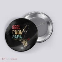 Reel Cool Papa Fish Fishing Father's Day Button thumb 0