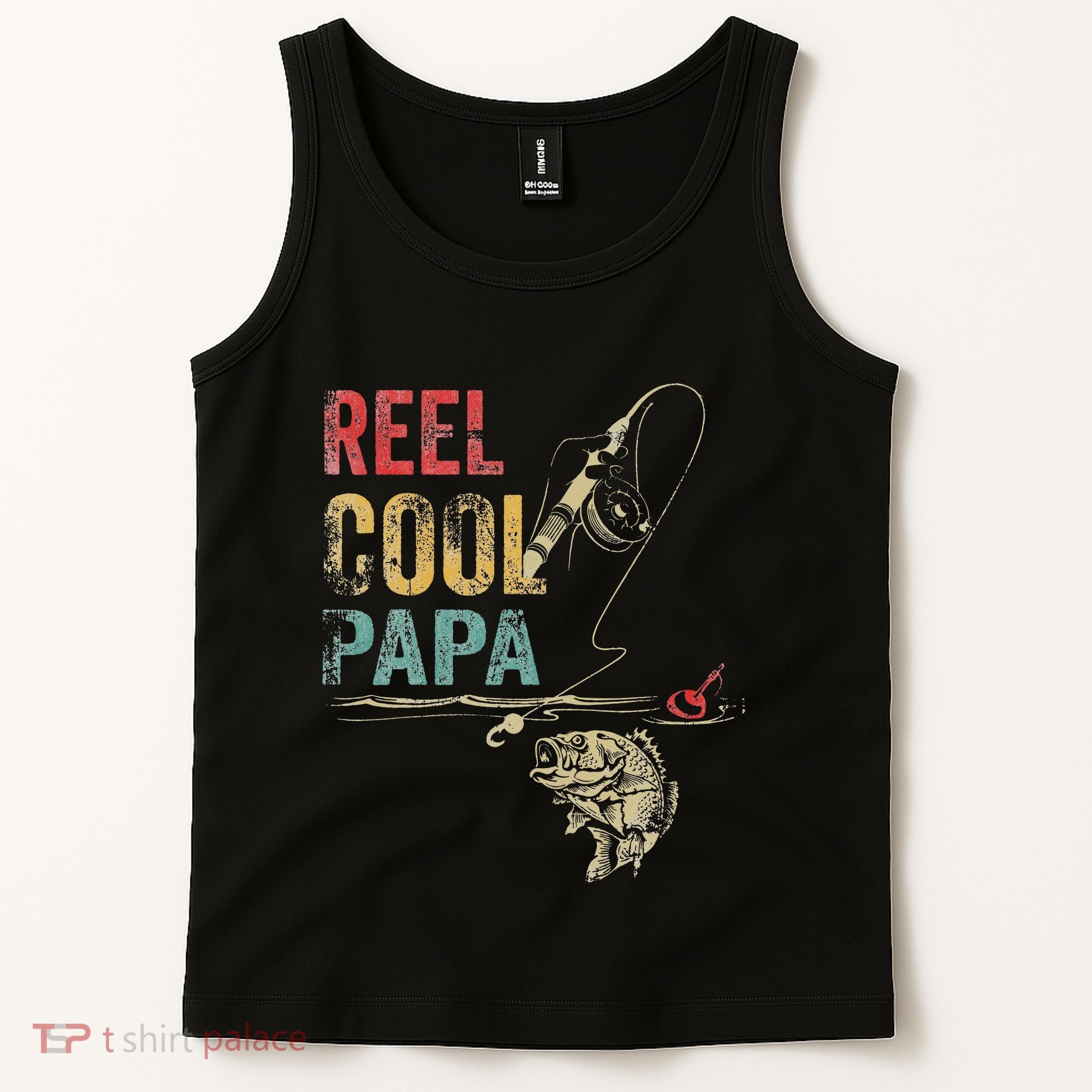 Reel Cool Papa Fish Fishing Father's Day Tank Top