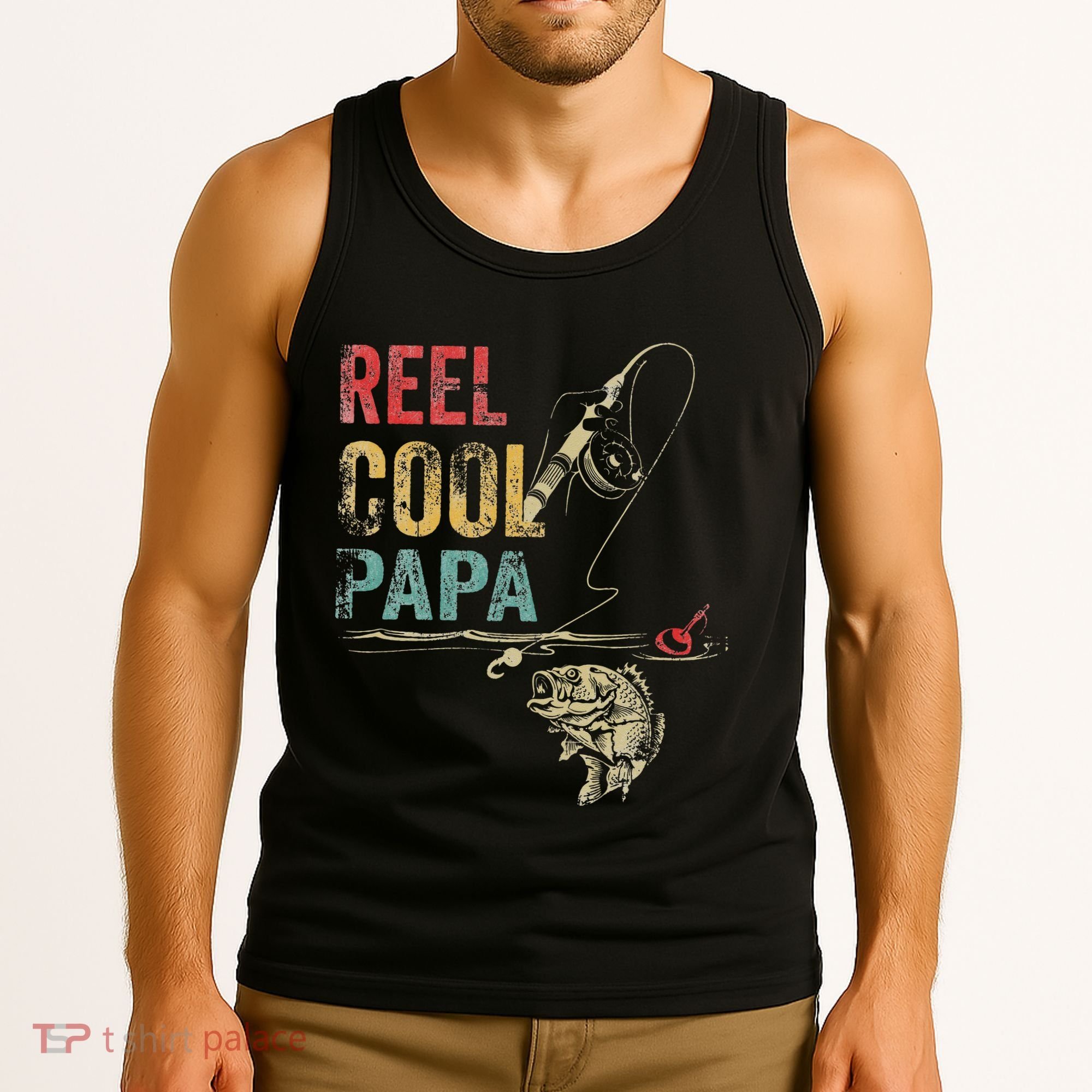 Reel Cool Papa Fish Fishing Father's Day Tank Top