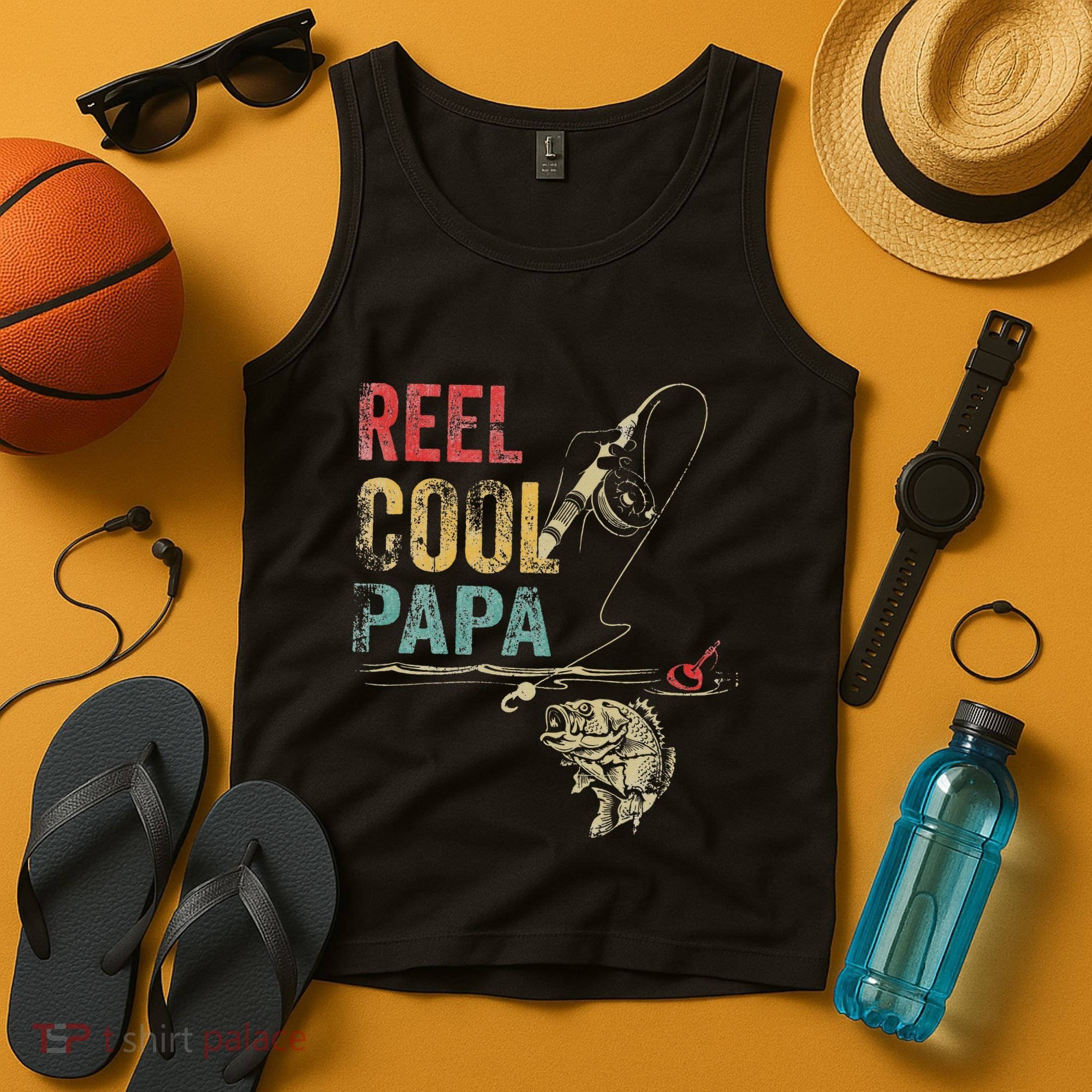Reel Cool Papa Fish Fishing Father's Day Tank Top