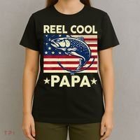 Reel Cool Papa Fathers Day Trout Fishing Gift Dad Grandpa T-Shirt thumb 4