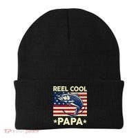 Reel Cool Papa Fathers Day Trout Fishing Gift Dad Grandpa Beanie thumb 0