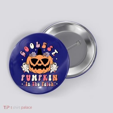 Retro Coolest Pumpkin In The Patch Halloween Gift Button