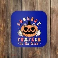 Retro Coolest Pumpkin In The Patch Halloween Gift Coaster thumb 0