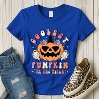 Retro Coolest Pumpkin In The Patch Halloween Gift Women's T-Shirt thumb 3