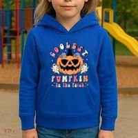Retro Coolest Pumpkin In The Patch Halloween Gift Kids Hoodie thumb 3