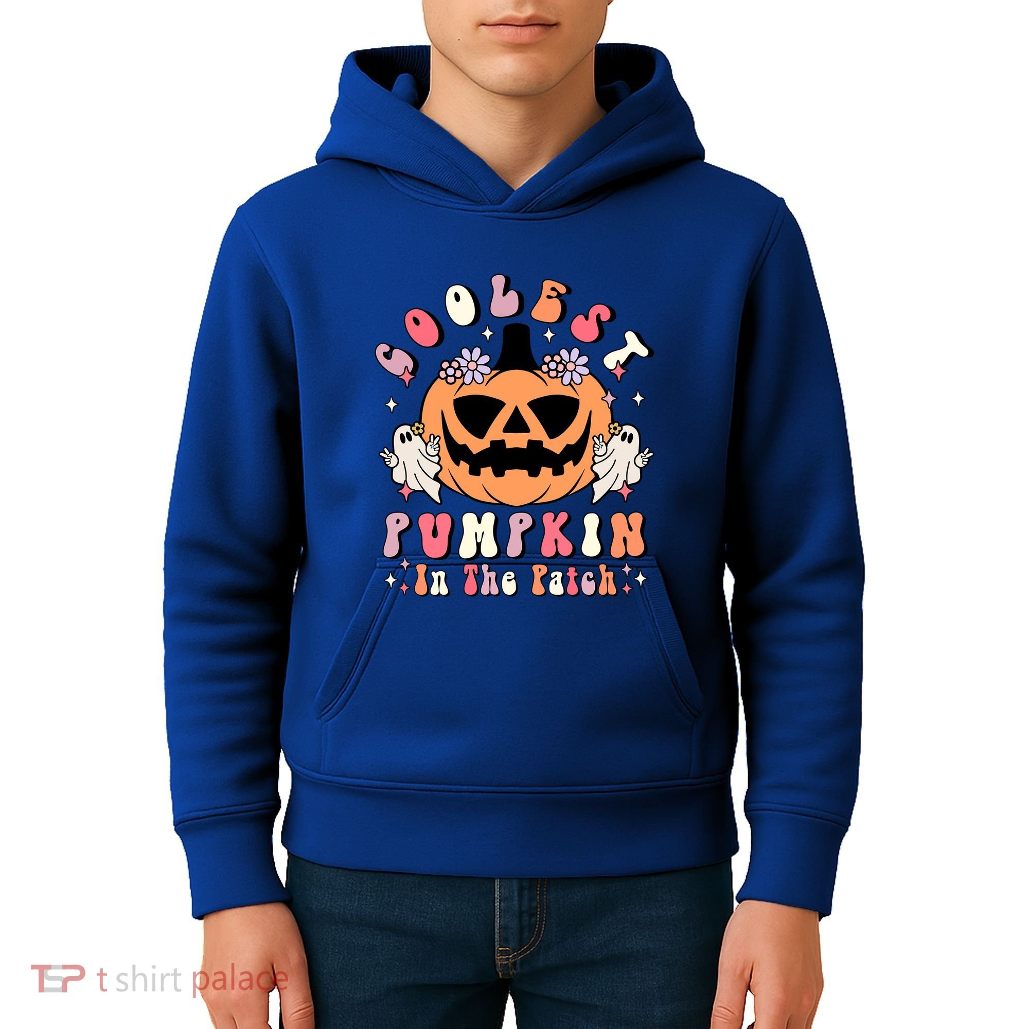 Retro Coolest Pumpkin In The Patch Halloween Gift Kids Hoodie