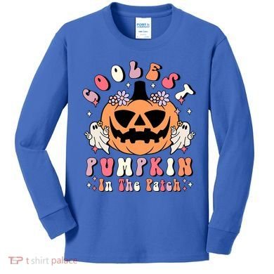 Retro Coolest Pumpkin In The Patch Halloween Gift Kids Long Sleeve Shirt