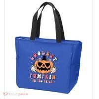 Retro Coolest Pumpkin In The Patch Halloween Gift Tote Bag thumb 3
