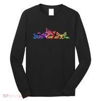 Realistic Cats Peeking Out Of Pocket Long Sleeve Shirt thumb 0