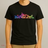 Realistic Cats Peeking Out Of Pocket T-Shirt thumb 3