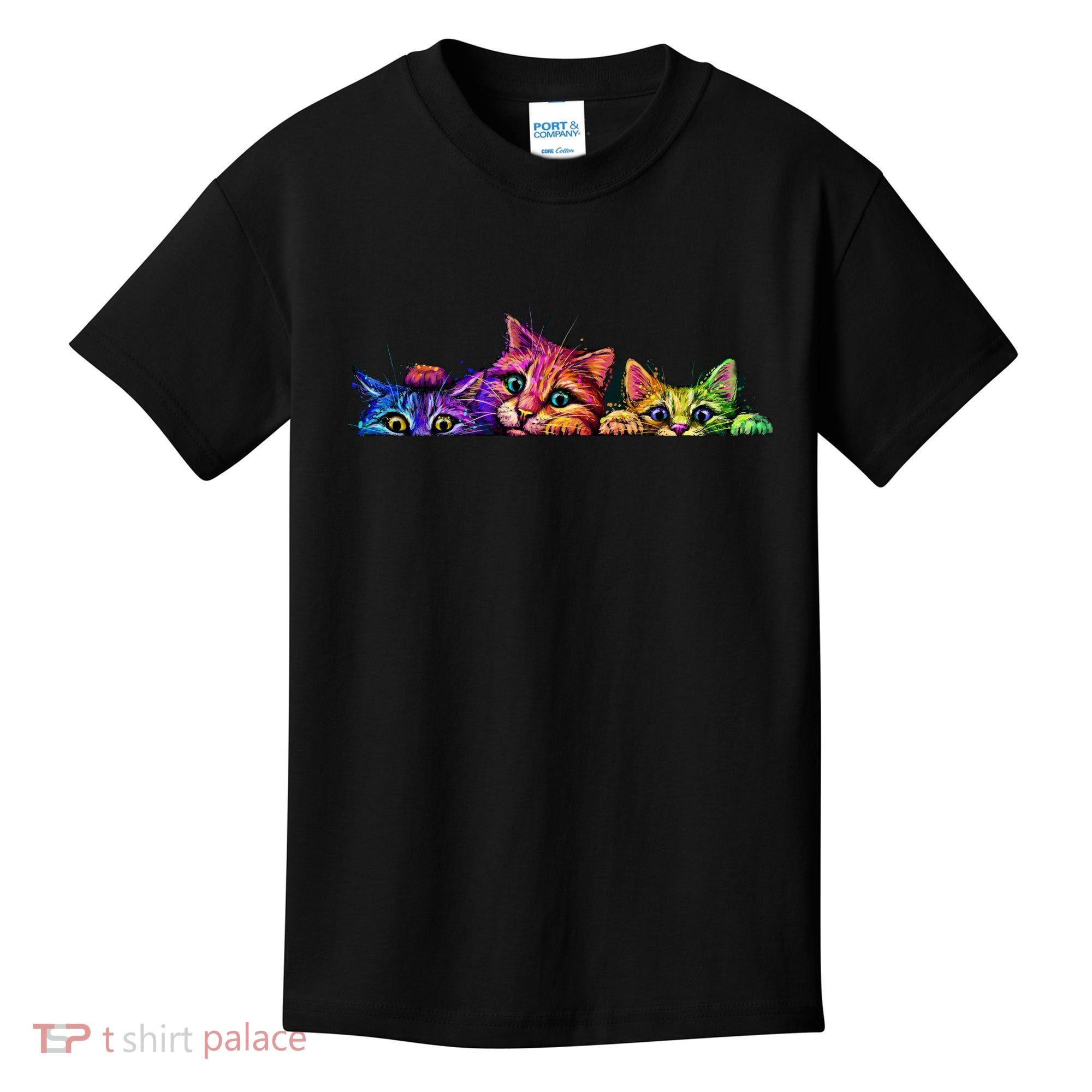 Realistic Cats Peeking Out Of Pocket Kids T-Shirt