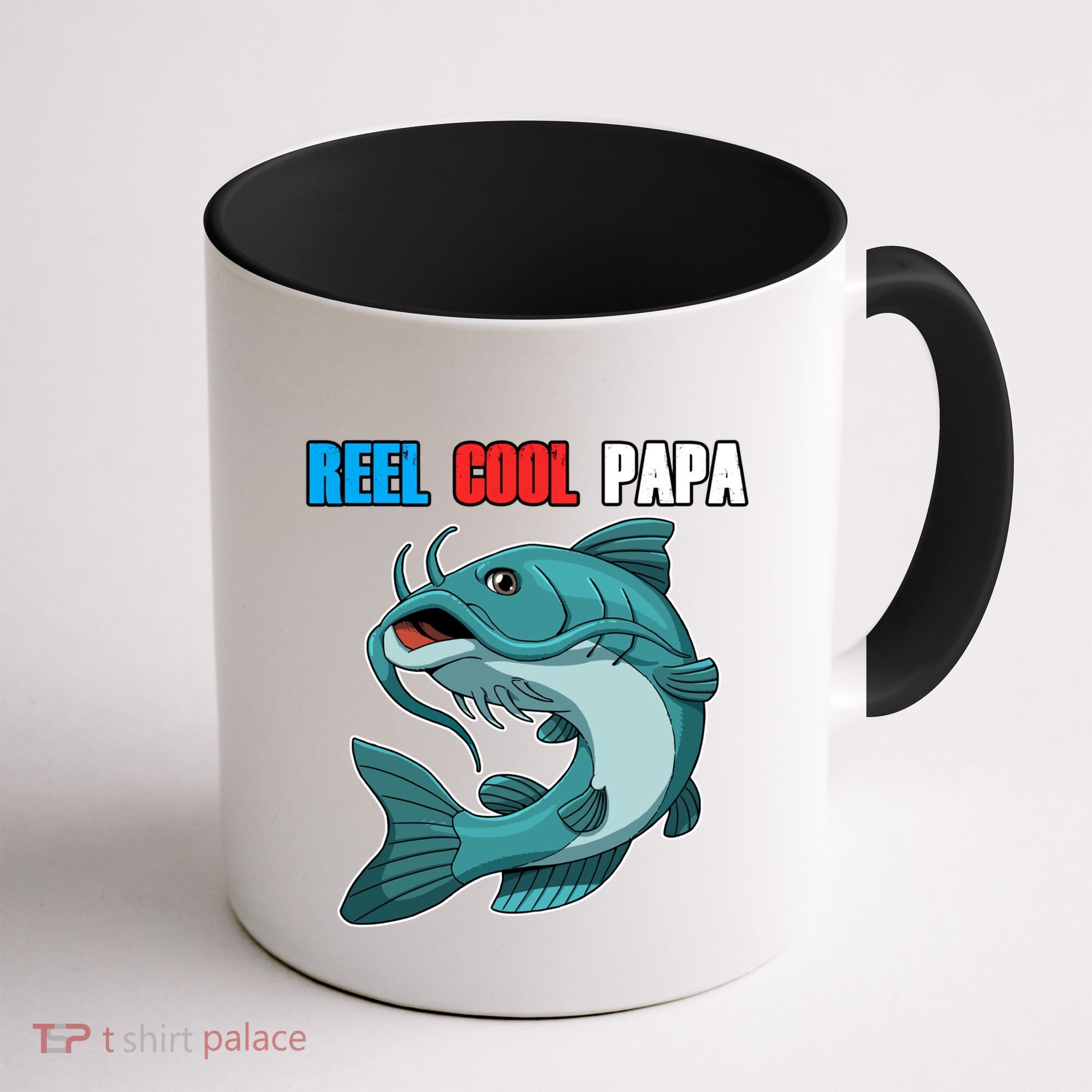 Reel Cool Papa Funny Gift Grandpa Fathers Day Fishing Gift Great Gift Coffee Mug