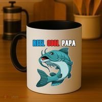 Reel Cool Papa Funny Gift Grandpa Fathers Day Fishing Gift Great Gift Coffee Mug thumb 4