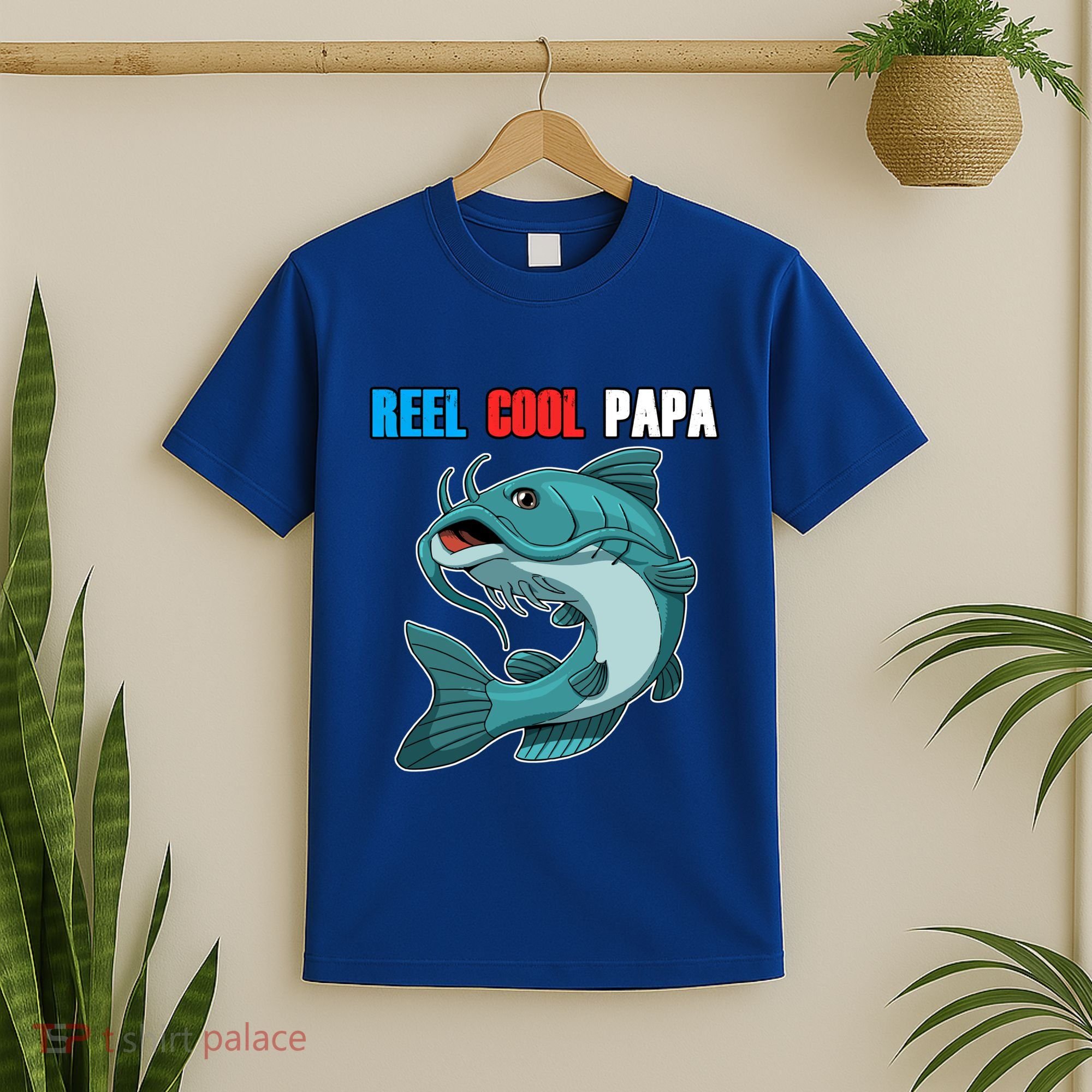 Reel Cool Papa Funny Gift Grandpa Fathers Day Fishing Gift Great Gift T-Shirt