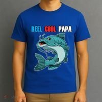Reel Cool Papa Funny Gift Grandpa Fathers Day Fishing Gift Great Gift T-Shirt thumb 3
