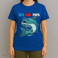 Reel Cool Papa Funny Gift Grandpa Fathers Day Fishing Gift Great Gift T-Shirt thumb 4