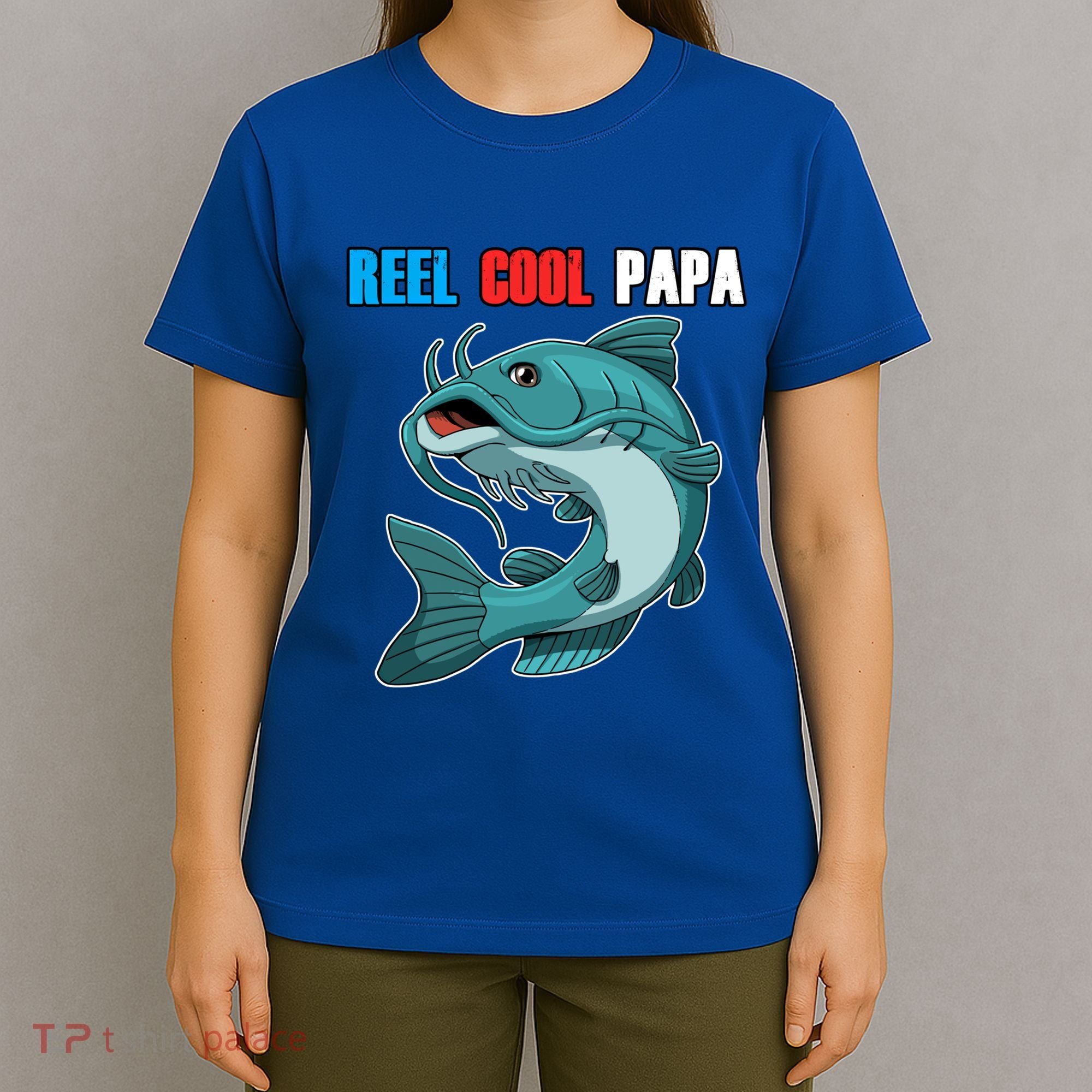 Reel Cool Papa Funny Gift Grandpa Fathers Day Fishing Gift Great Gift T-Shirt