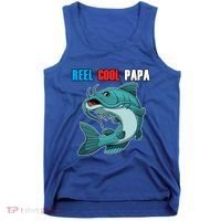 Reel Cool Papa Funny Gift Grandpa Fathers Day Fishing Gift Great Gift Tank Top thumb 0