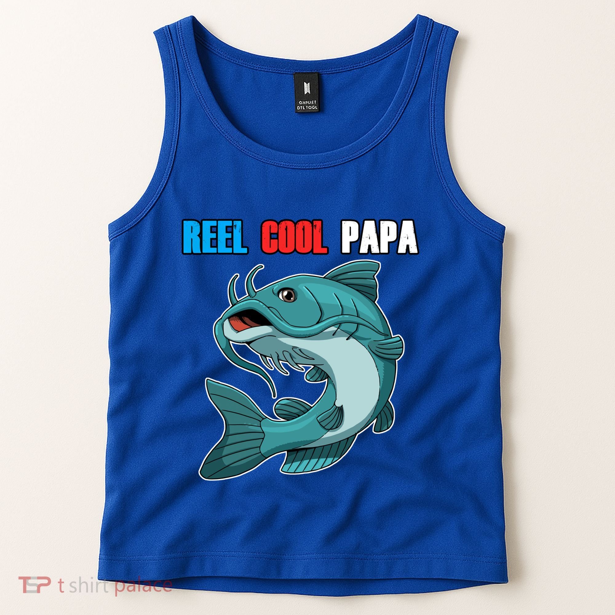 Reel Cool Papa Funny Gift Grandpa Fathers Day Fishing Gift Great Gift Tank Top