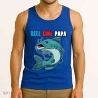 Reel Cool Papa Funny Gift Grandpa Fathers Day Fishing Gift Great Gift Tank Top thumb 3