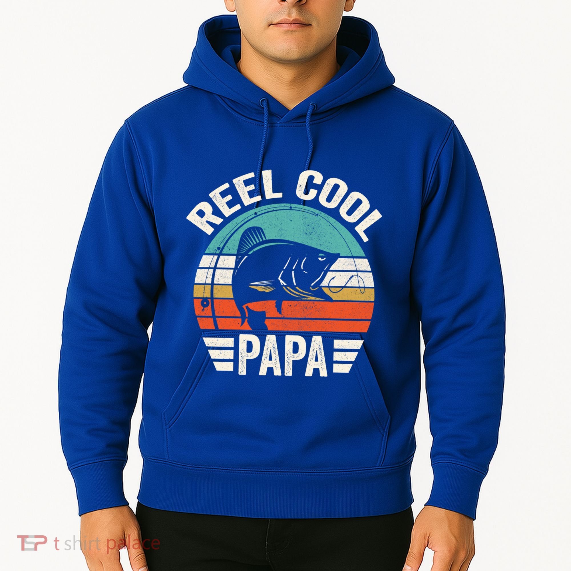 Reel Cool Papa Gift Father's Day Fishing Gift Hoodie