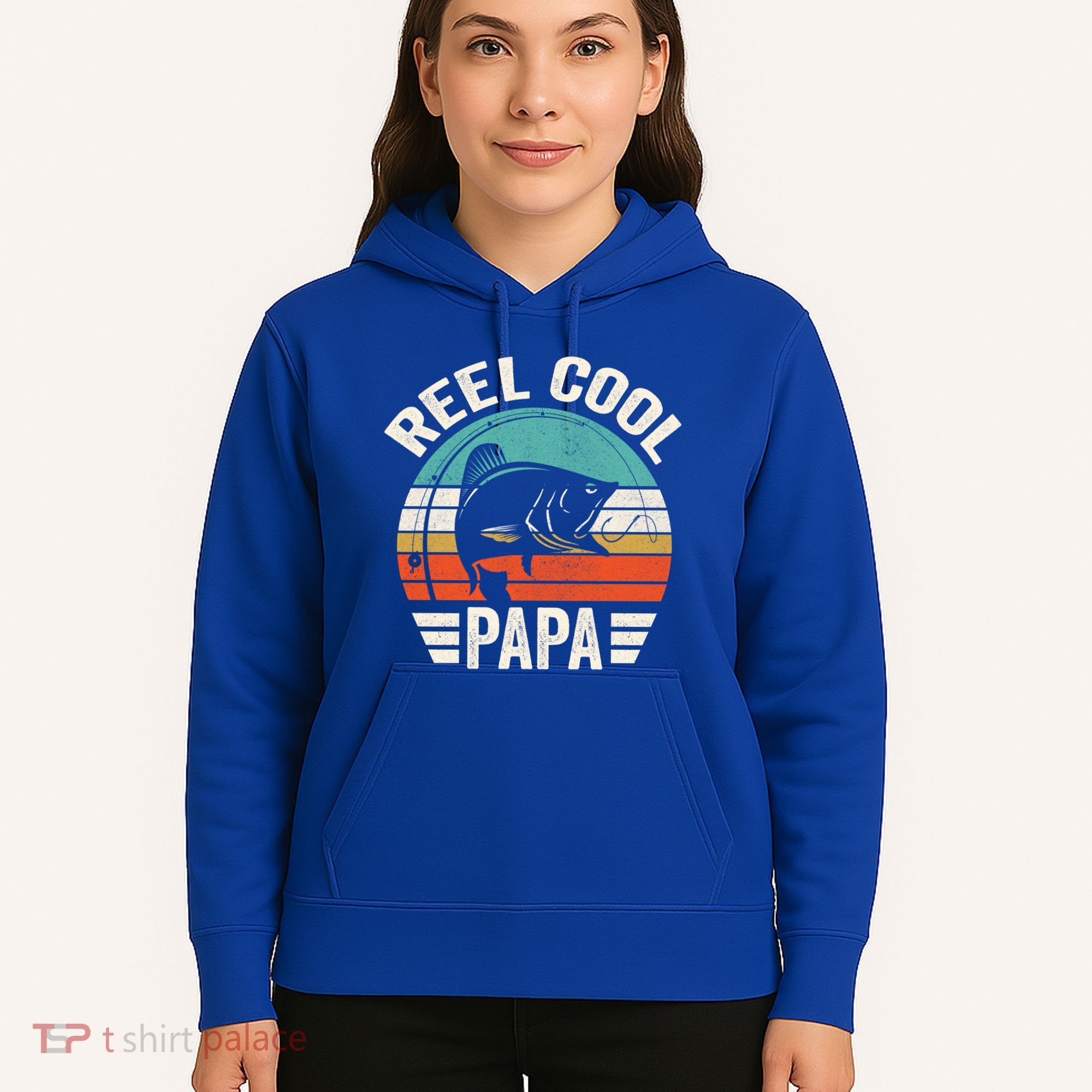 Reel Cool Papa Gift Father's Day Fishing Gift Hoodie