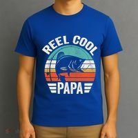 Reel Cool Papa Gift Father's Day Fishing Gift T-Shirt thumb 3