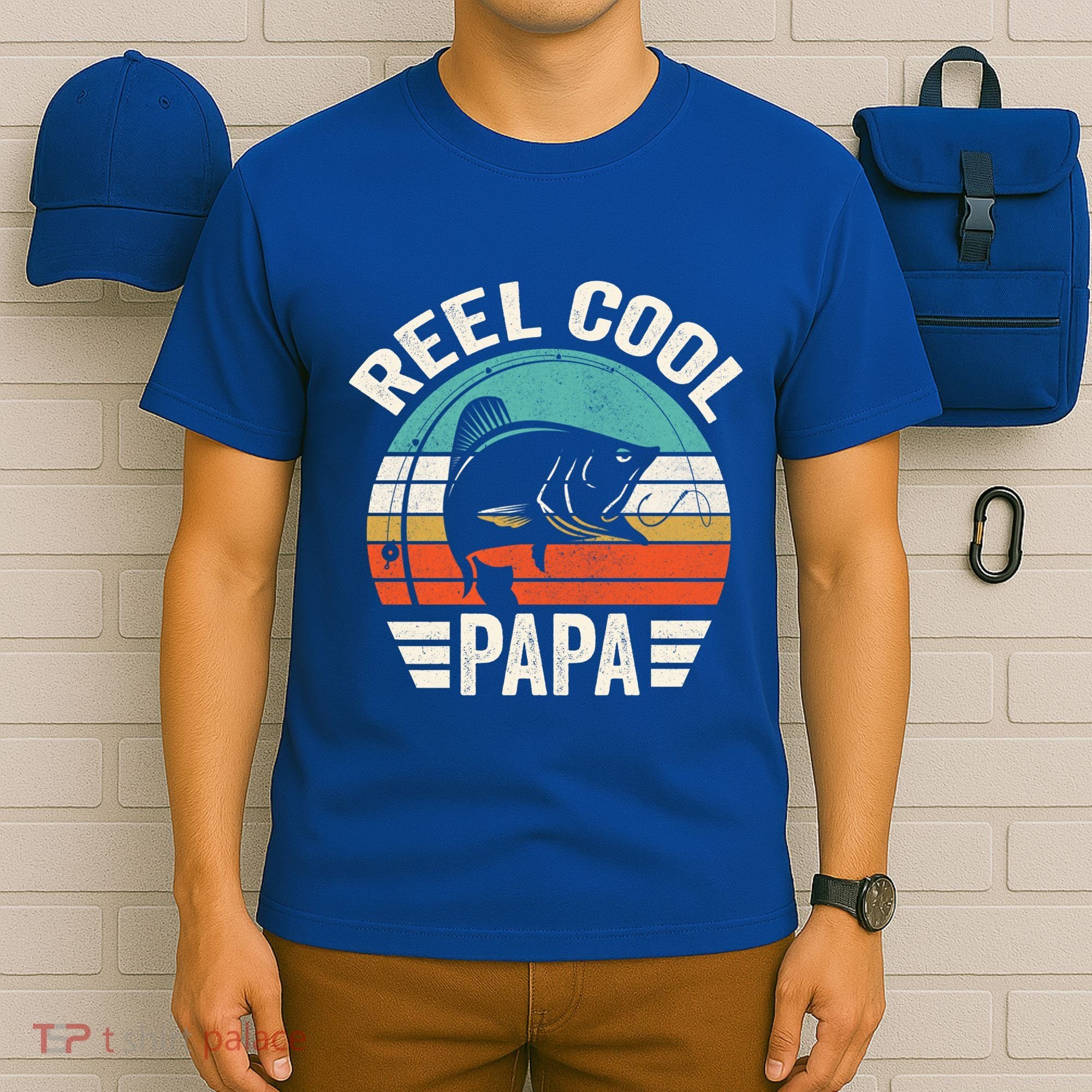 Reel Cool Papa Gift Father's Day Fishing Gift T-Shirt
